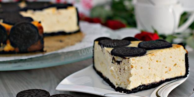 чизкейк с печеньем орео шоколадным