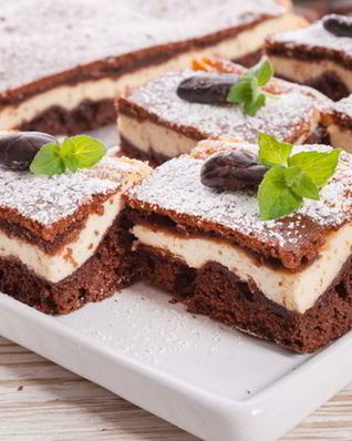 Чизкейк с шоколадным бисквитом