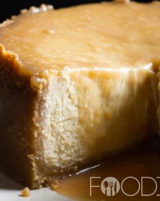 Карамельный чизкейк без выпечки