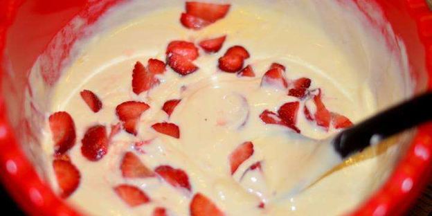 клубничный чизкейк в мультиварке