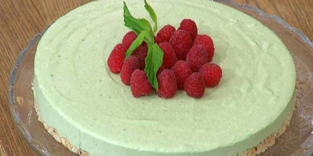 кокосовый чизкейк на зеленом чае