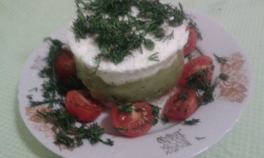 Рецепт ложного чизкейка с авокадо и лососем