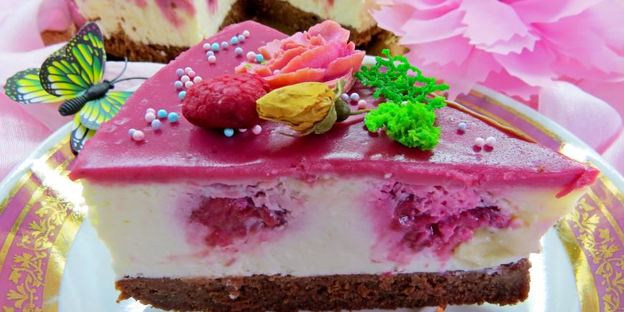 малиновый чизкейк