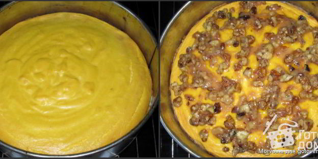 тыквенный чизкейк с грецкими орехами и корицей