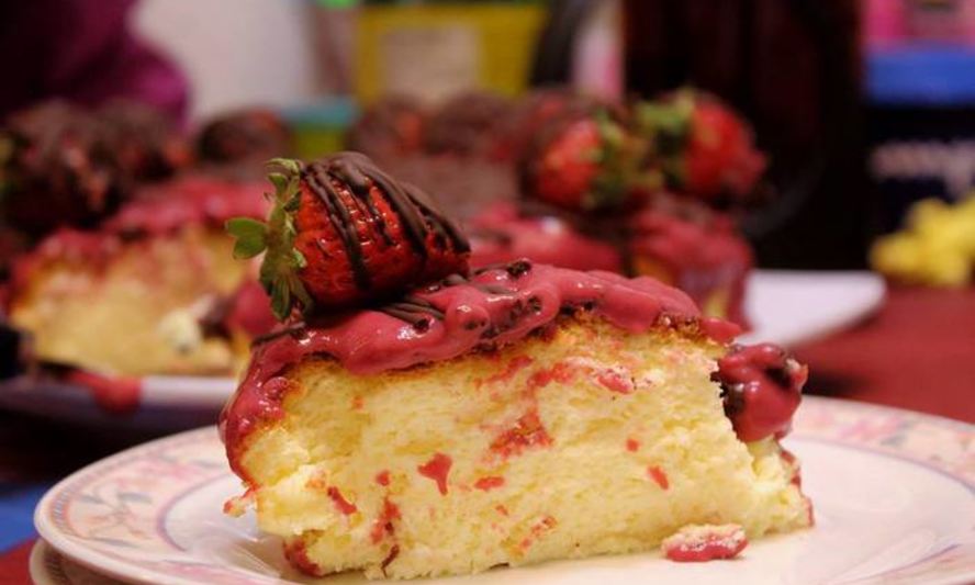 Рецепт японского хлопкового чизкейка с малиновым курдом