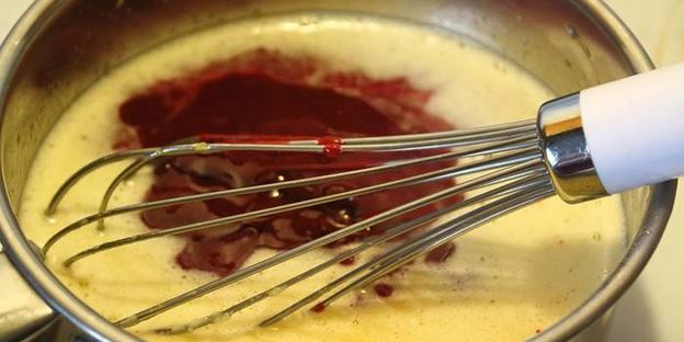 японский хлопковый чизкейк с малиновым курдом