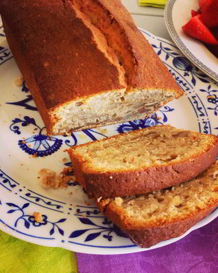 Банановый кекс с грецкими орехами