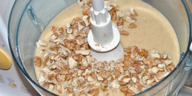 банановый кекс с орехами