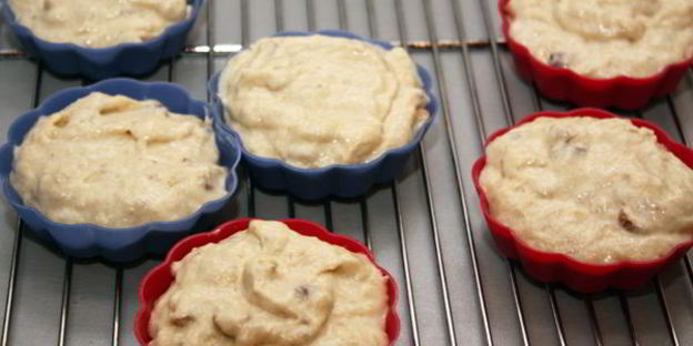 банановые кексы с орехами