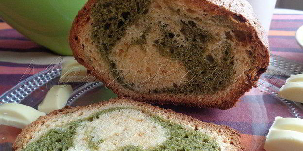 инновационный кекс с белым шоколадом и спирулиной