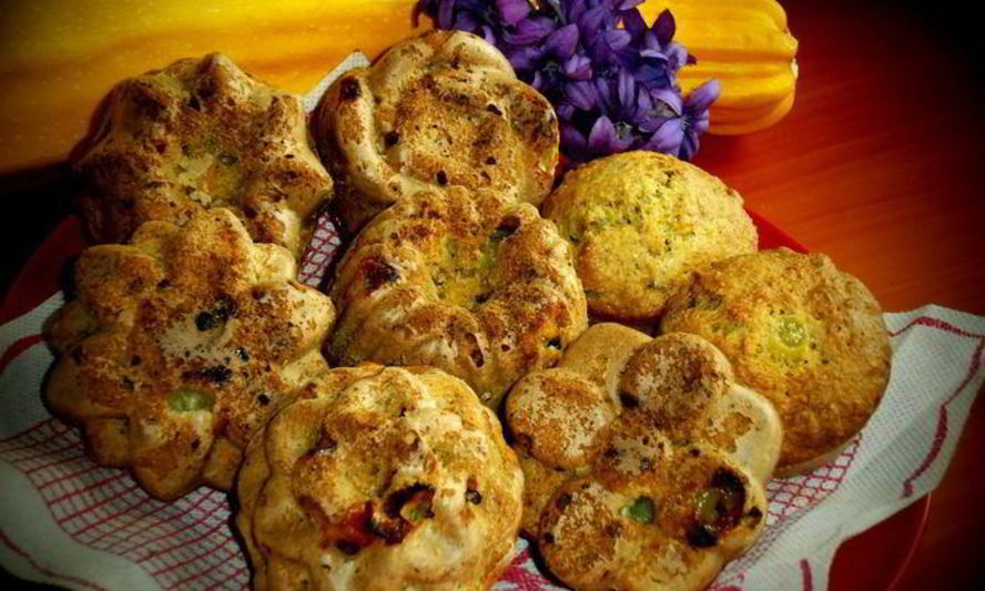 Рецепт кабачковых кексов с виноградом и семечками