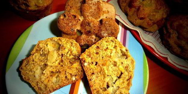 кабачковые кексы с виноградом и семечками