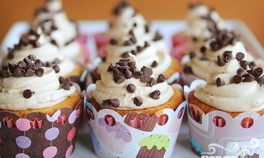 Рецепт капкейков с шоколадом и кремом