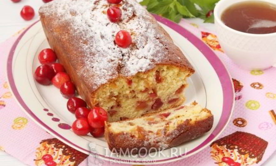 Рецепт кекса с черешней