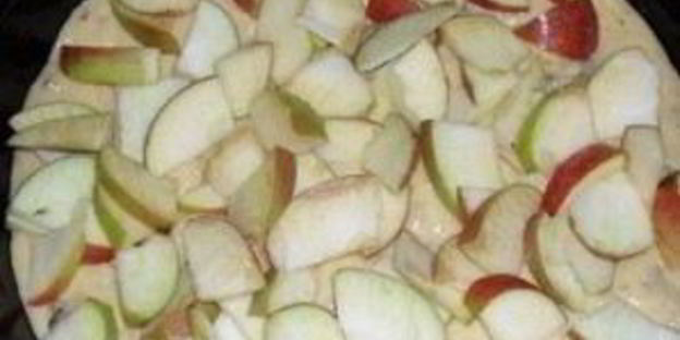 кекс с яблоками