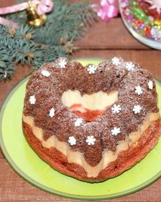 Кекс шоколадно-малиновый