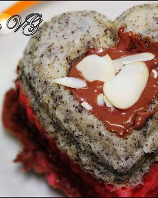 Кексики трехцветные из микроволновки