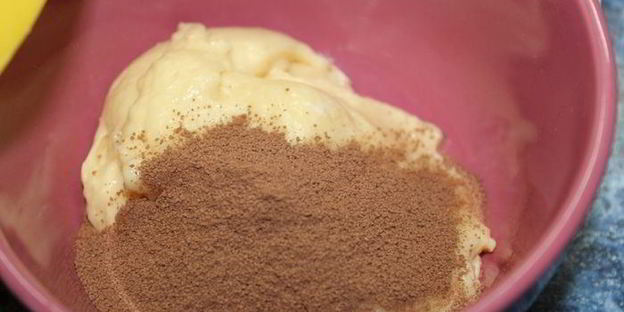 кексики трехцветные из микроволновки