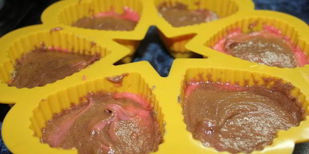 кексики трехцветные из микроволновки