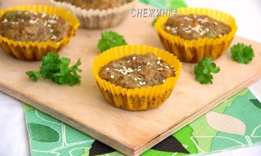 Рецепт кексов из куриных сердечек с овощами