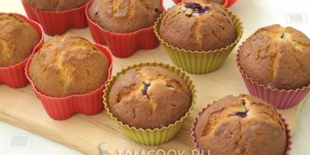 кексы на молоке в силиконовых формочках