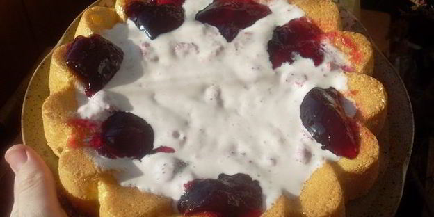 кукурузный кекс с лимонной цедрой