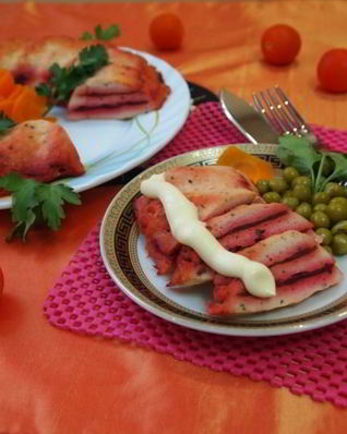 Куриный кекс-суфле с прослойкой