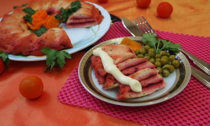 Рецепт куриного кекса-суфле с прослойкой