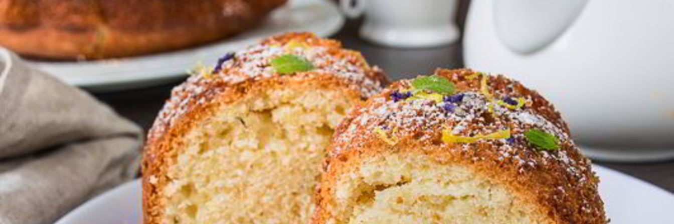 Лимонно-лавандовый кекс