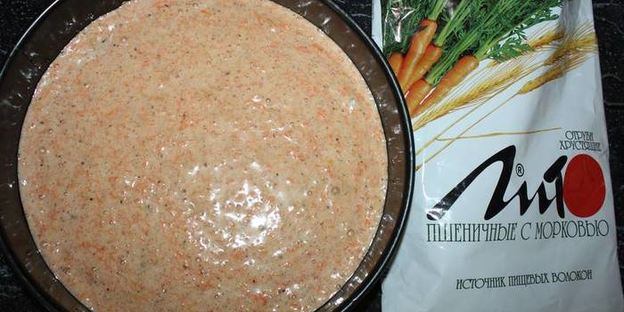 морковный кекс с отрубями