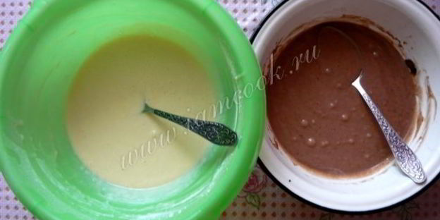 мраморные кексы на сгущенном молоке