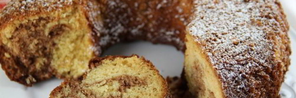 Немецкий мраморный кекс с шоколадной пастой