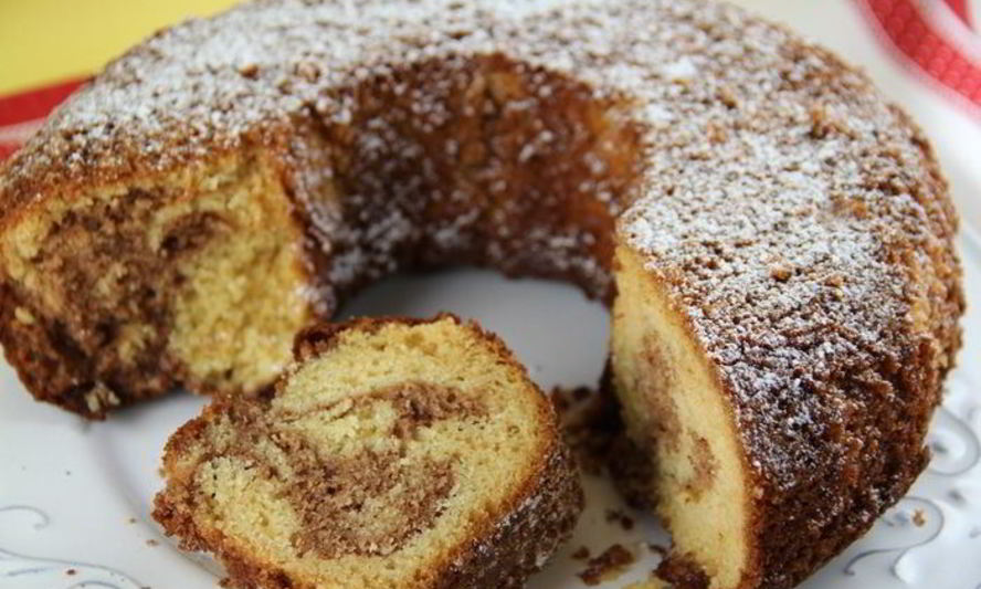 Рецепт немецкого мраморного кекса с шоколадной пастой