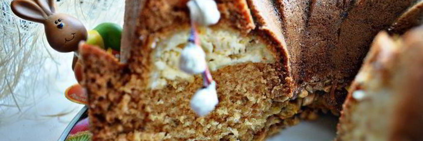 Пасхальный кекс со сливочной начинкой