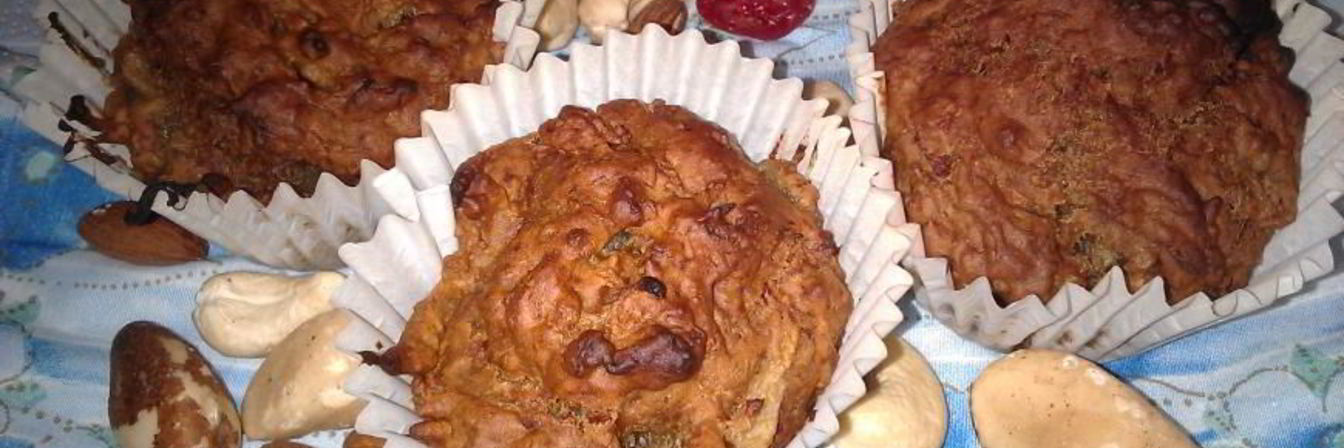 Постные кексы с морковью и грушей