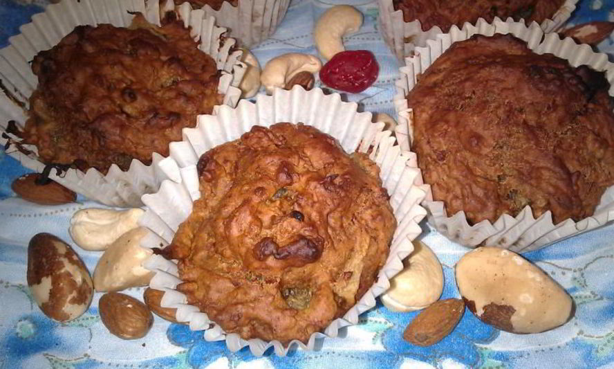 Рецепт постных кексов с морковью и грушей