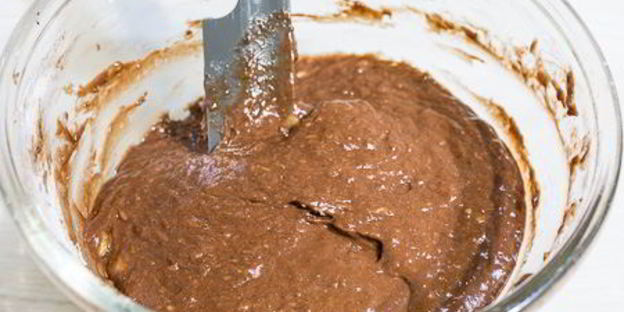 шоколадно-банановый кекс