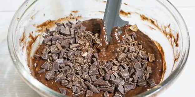 шоколадно-банановый кекс