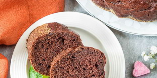 шоколадно-банановый кекс