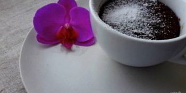 шоколадный кекс за 3 минуты в микроволновке