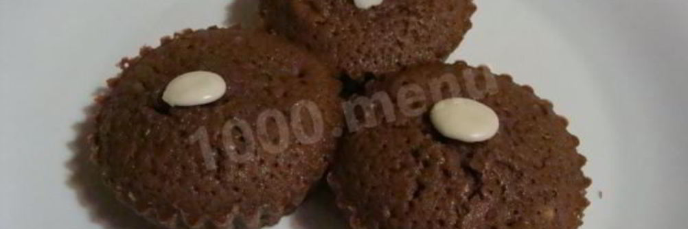 Шоколадные кексики на сметане с корицей