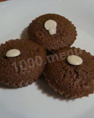 Шоколадные кексики на сметане с корицей