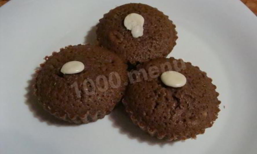 Рецепт шоколадных кексиков на сметане с корицей