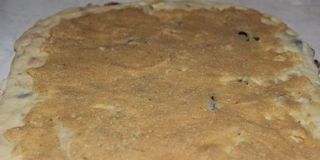 штоллен с сухофруктами и марципаном