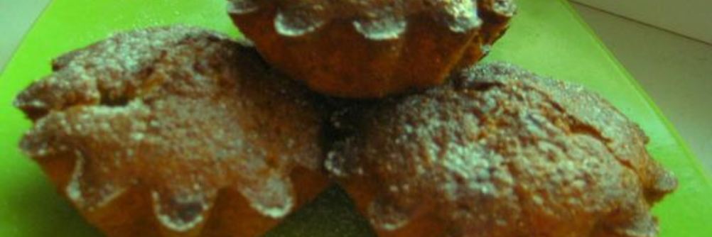 Творожные кексы с бананами и киви