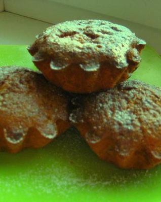 Творожные кексы с бананами и киви