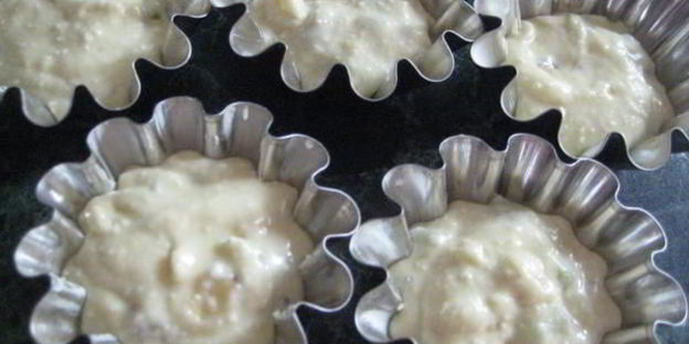 творожные кексы с бананами и киви