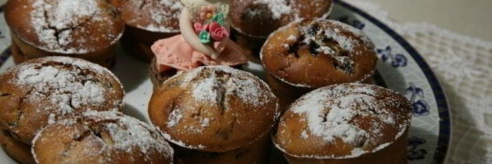 Ванильные кексы с ежевикой