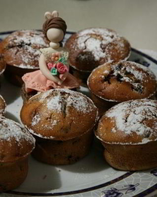 Ванильные кексы с ежевикой