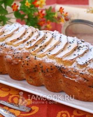 Яблочный кекс с кунжутом